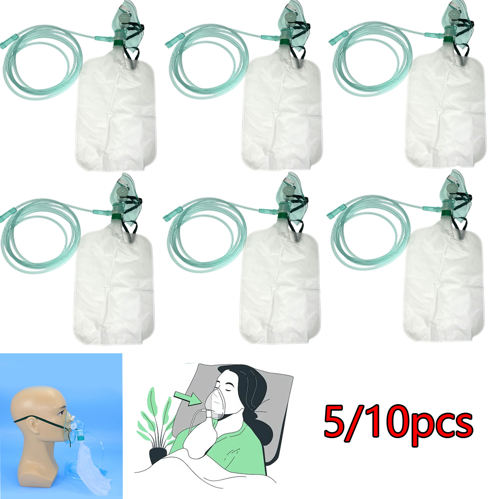 Oxygen Mask Non-Rebreather - 5/10PCS Adult Non-rebreather oxygen mask Oxygen
