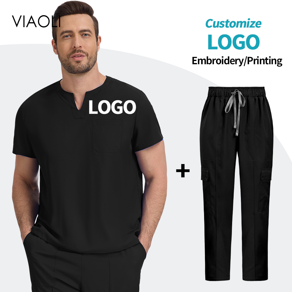 Medical Lab Logo - Top+pant Medical Uniform Hospital Surgery Scrub