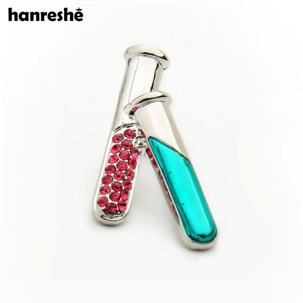 Medical Lab Technology - Test Tube Brooch Pin Enamel Badges