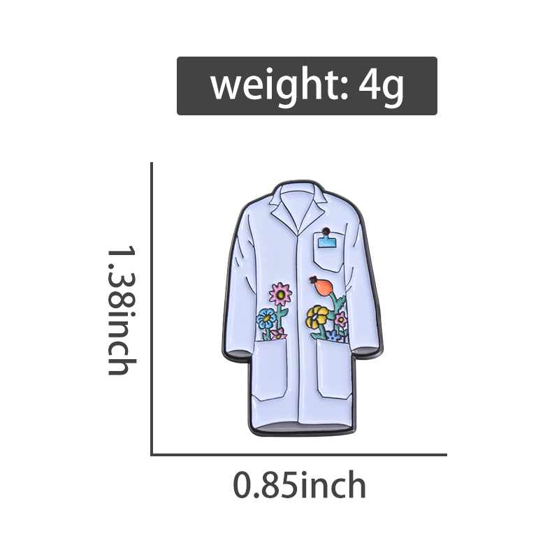 Floral Lab Coat Enamel Pins Cu - Medical Lab Logo recension och pris