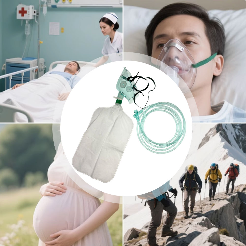 1Pc Adult High Concentration O - Oxygen Mask Non-Rebreather recension och pris