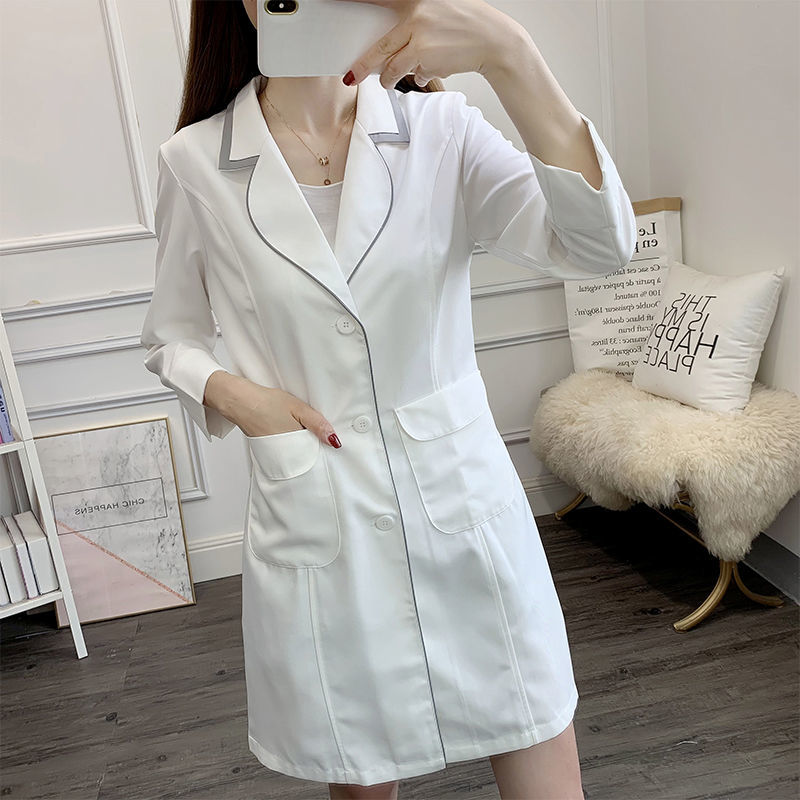 white short beauty uniform dre - Medical Lab Logo recension och pris