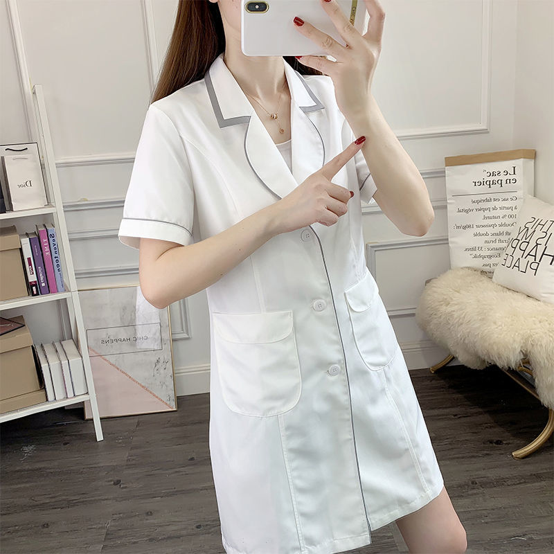 white short beauty uniform dre - Medical Lab Logo recension och pris