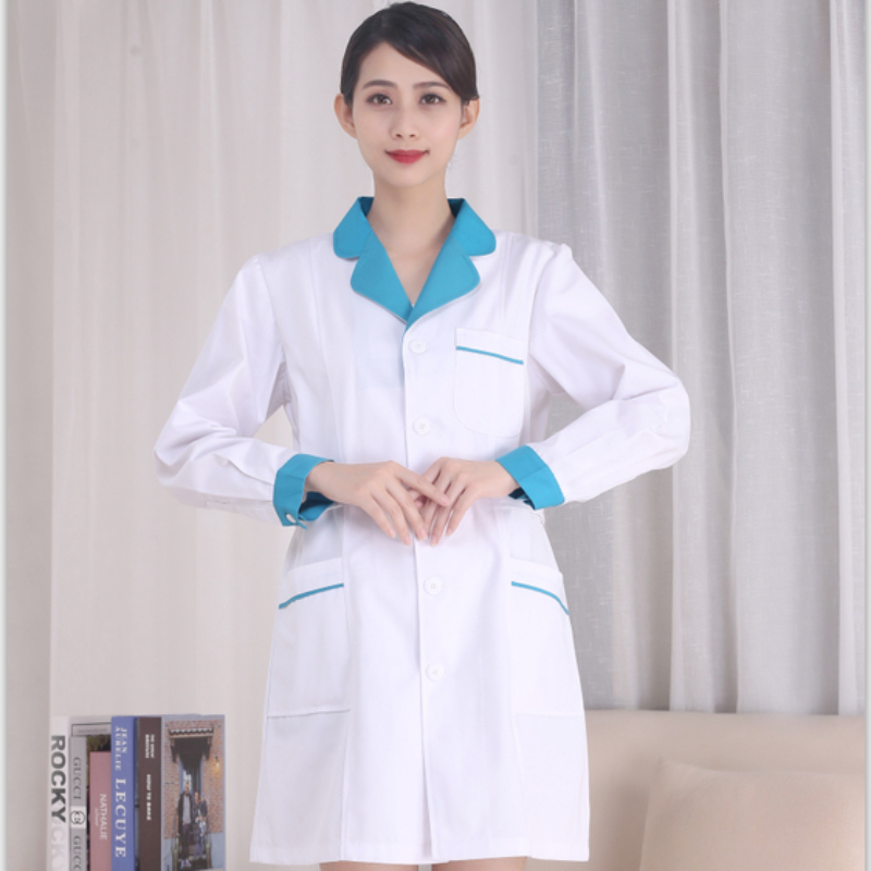 White Nurse Uniforms Short Sle - Medical Lab Logo recension och pris