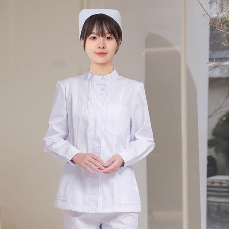 Pink Long Sleeve Nurse Uniform - Medical Lab Logo recension och pris
