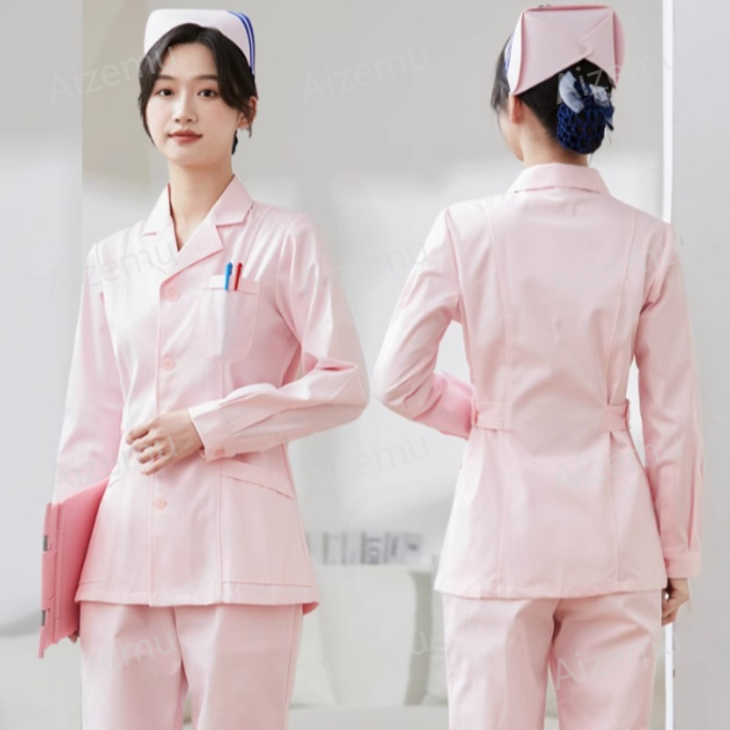 New White Long Sleeve Nurse Un - Medical Lab Logo recension och pris
