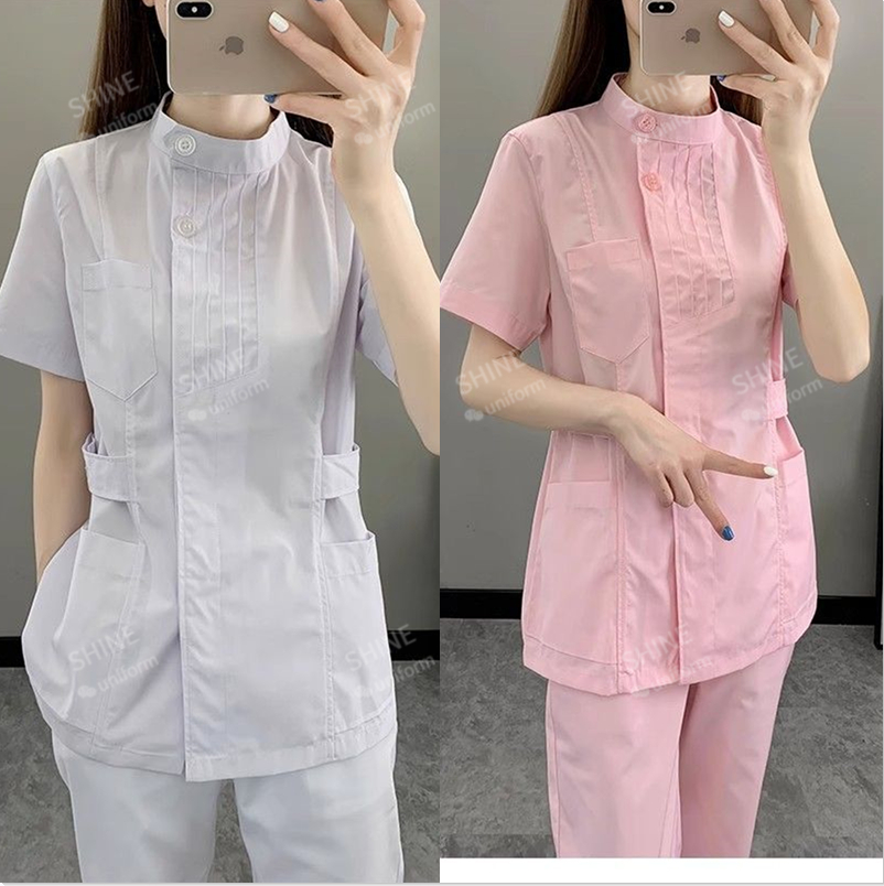 Pink Nurse Uniforms Short Slee - Medical Lab Logo recension och pris
