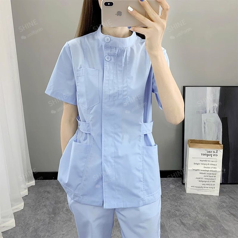 Pink Nurse Uniforms Short Slee - Medical Lab Logo recension och pris
